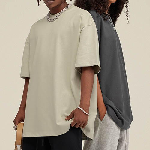 더블코튼 두꺼운 반팔티 무지 오버핏 헤비 티셔츠 남녀공용 스트릿 425g