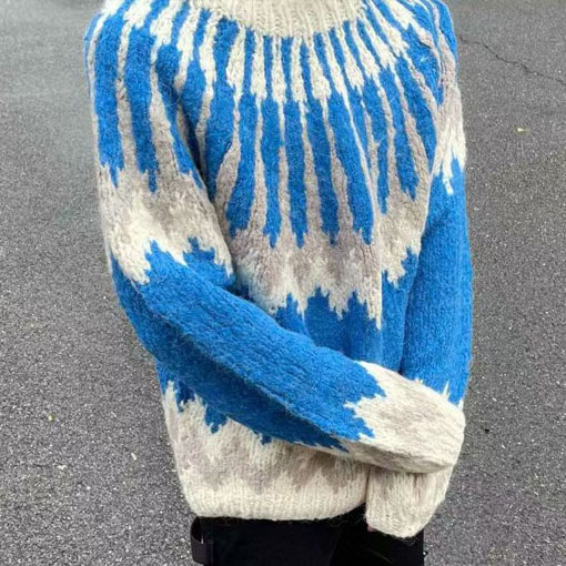 ANDERSB. BLUE MOHAIR SWEATER