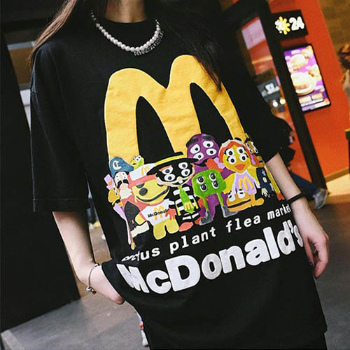 트래비스스캇 반팔티 맥도날드 햄버거 티셔츠